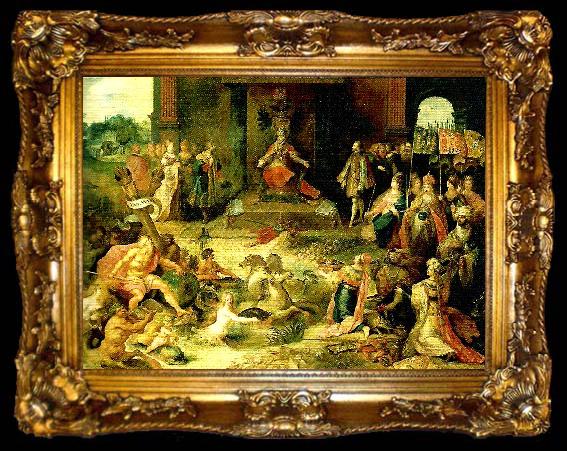 framed  Huldrych Zwingli allegorinover tillfallet, ta009-2